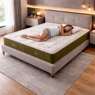 Materasso Urano Matrimoniale 800 Molle Insacchettate e Memory H26 Sfoderabile 160x190 (Tessuto Antistress Action - Antiacaro - Anallergico - Antibatterico - Ergonomico)