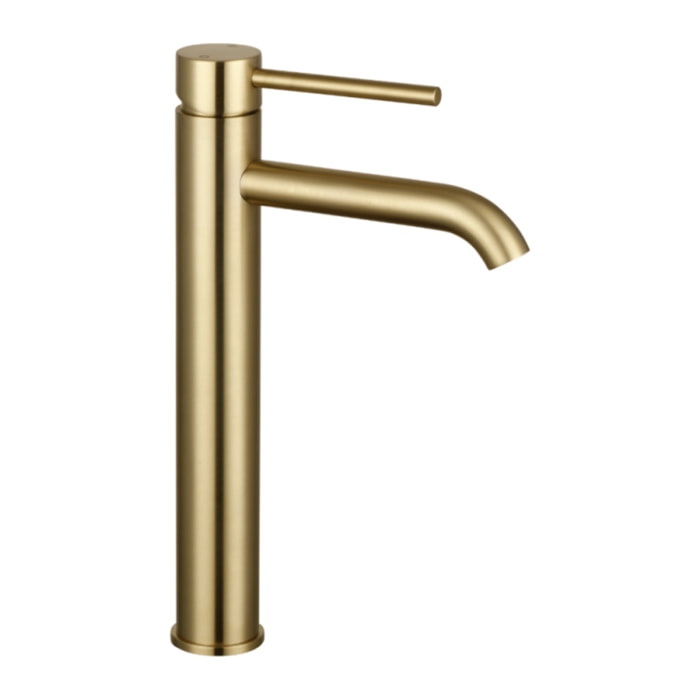 Mitigeur lavabo bec haut PAINI Ortence laiton brossé