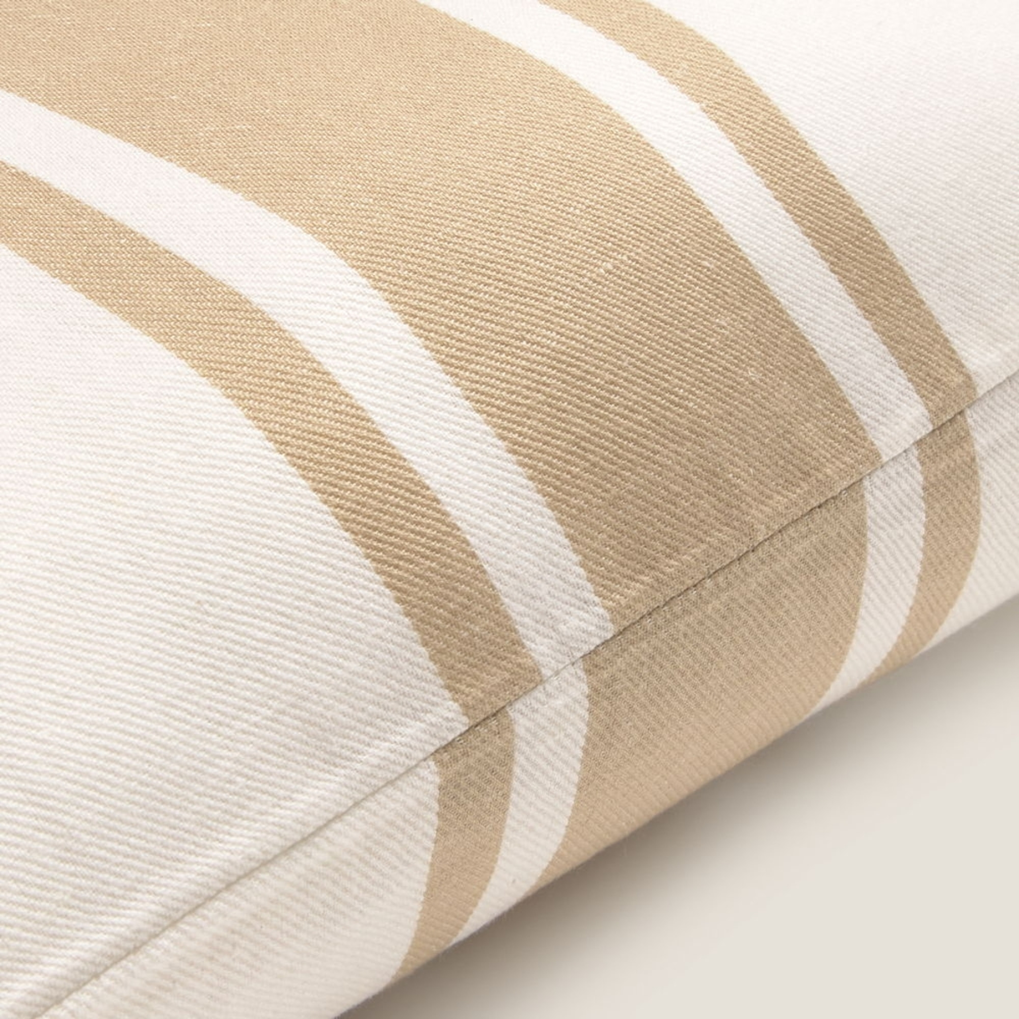 Funda de cojín algodón rayas Sonacu color marron beige Algodón