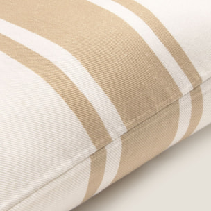 Funda de cojín algodón rayas Sonacu color marron beige Algodón