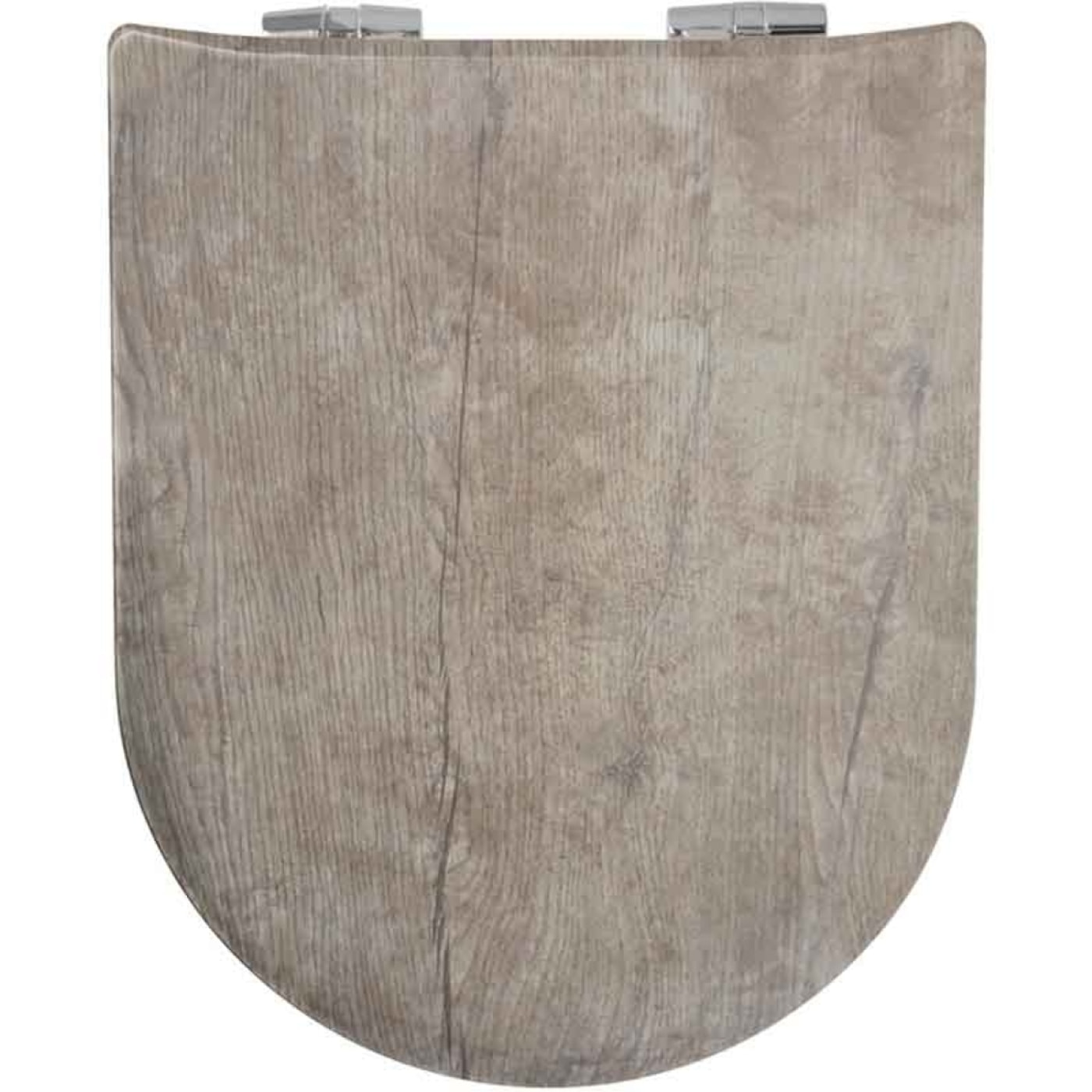 Abattant wood slim déclipsable esprit vieux chêne - Marron Clair