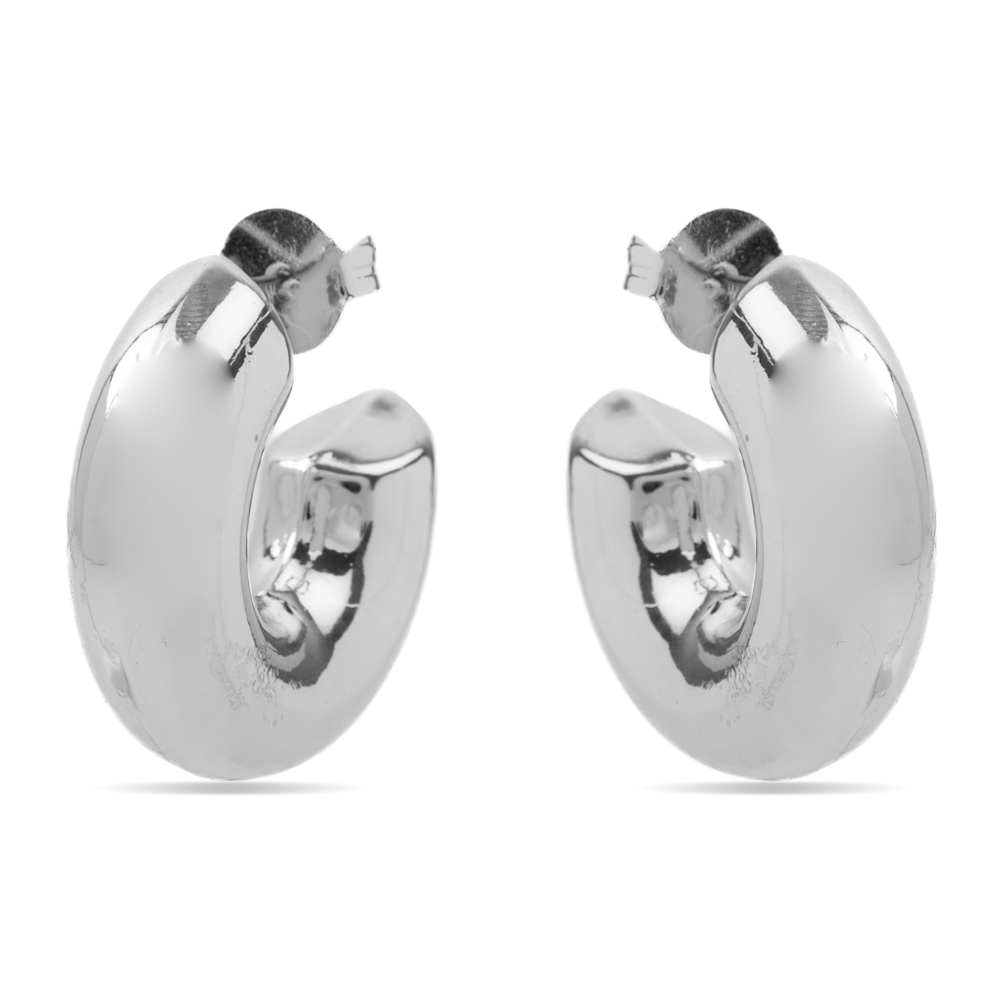Pendientes de 30mm de diámetro acabado plata