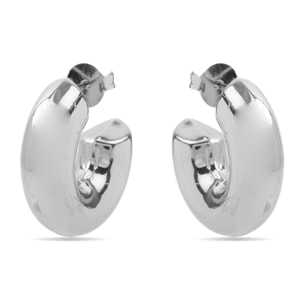 Pendientes de 30mm de diámetro acabado plata