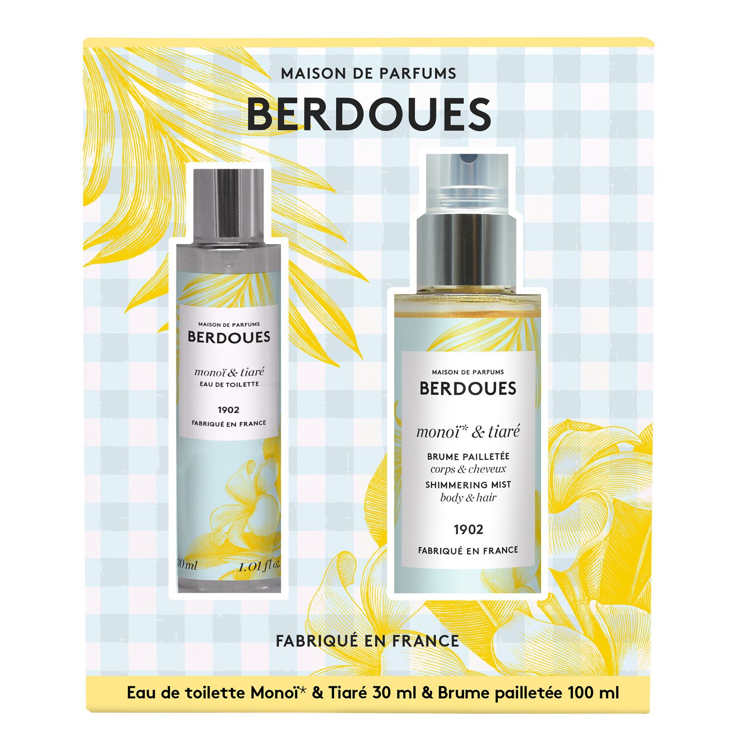 Monoï & Tiaré - Coffret Eau de Toilette 30 ml + Brume pailletée 100 ml