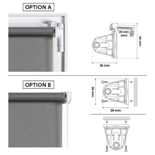 Enrollable CLIP&FIX Traslúcido Gris asfalto