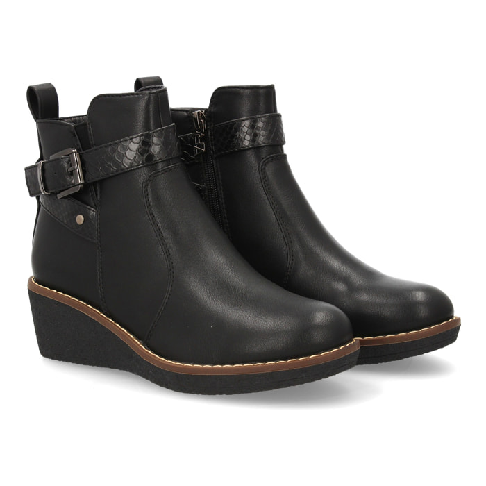 Botín con cuña para mujer para usar a diario