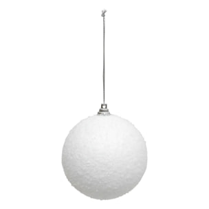 Lot de 8 boules neige D.8cm polystyrène blanc