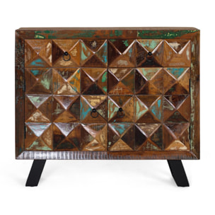 Cómoda de Madera de Mango 100 Cm Estilo Industrial Moderno