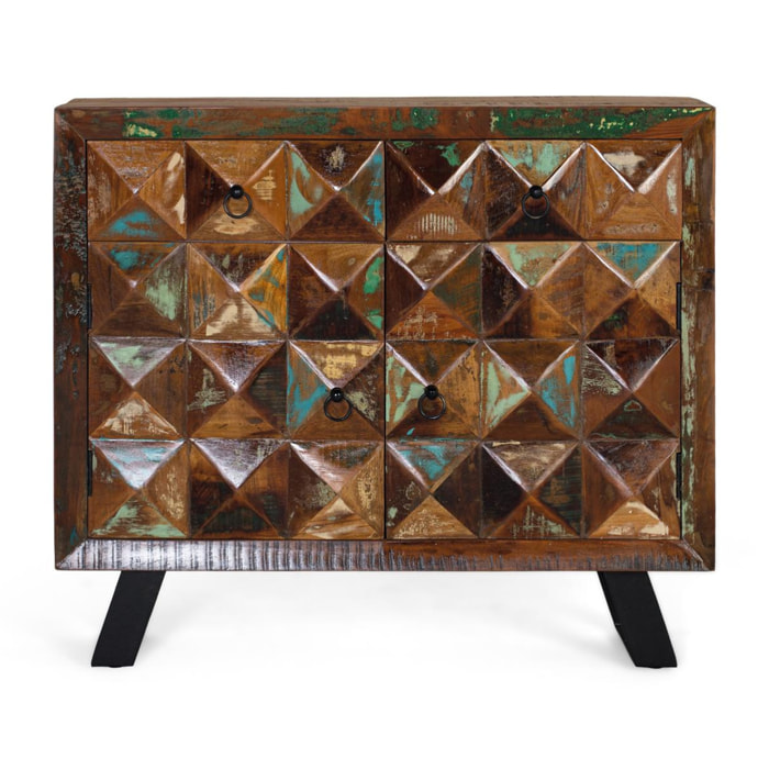 Cómoda de Madera de Mango 100 Cm Estilo Industrial Moderno