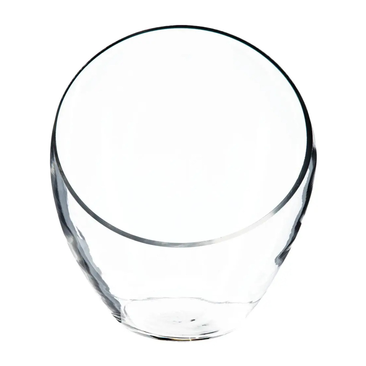 Coupe boule sur pied - verre - H22 cm