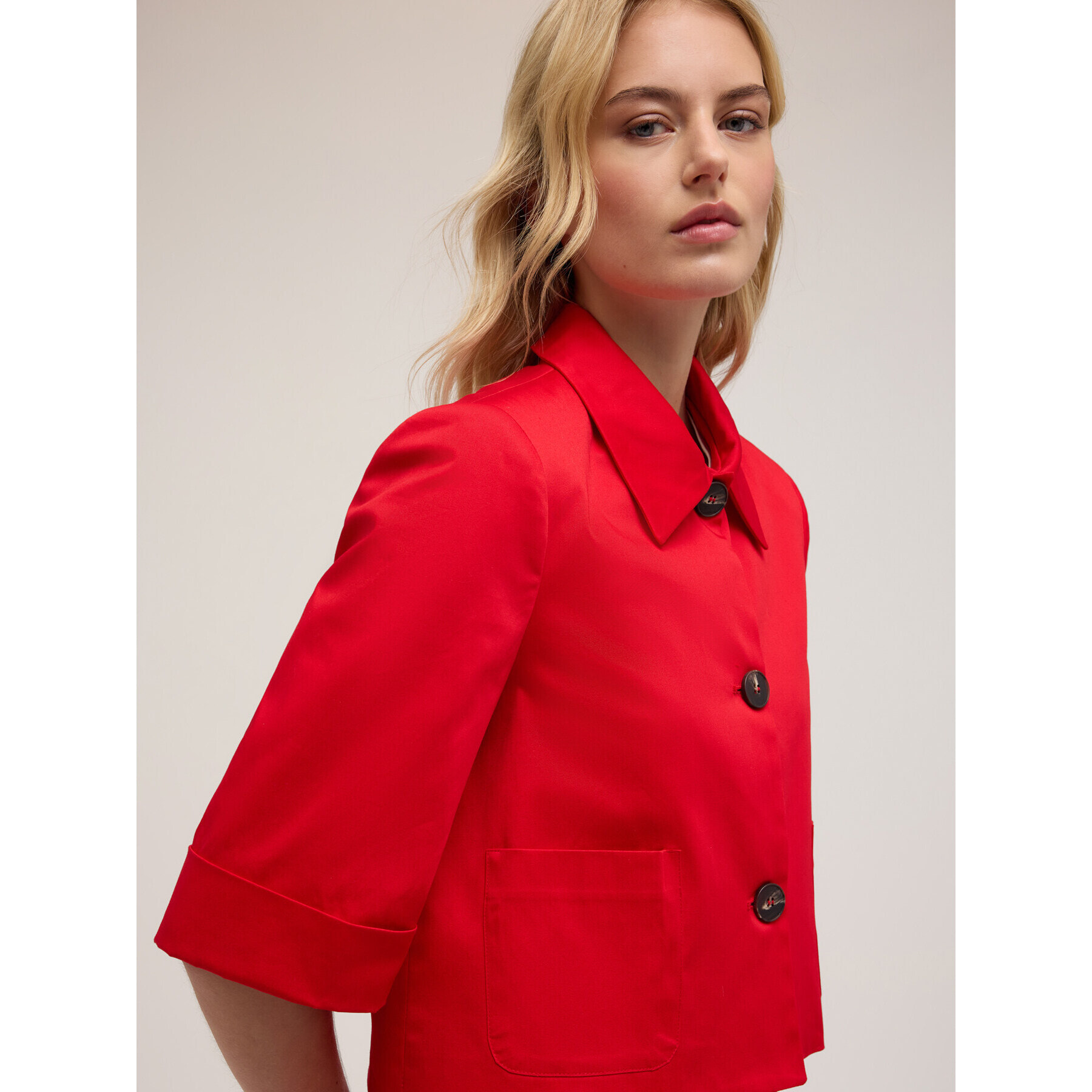 Motivi - Chaqueta con mangas cortas - Rojo