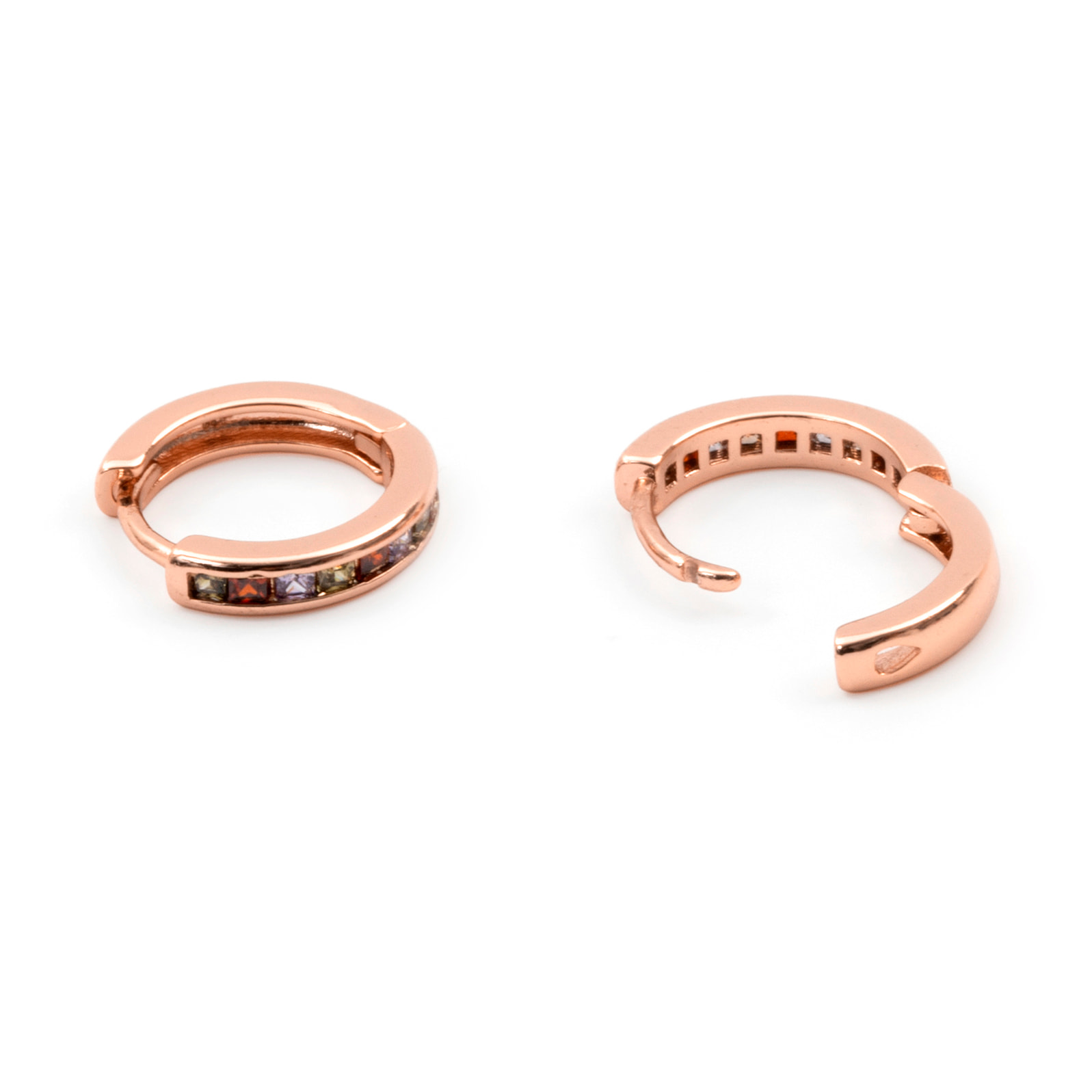 Pendientes Ulanbu acabado oro rosa 18k