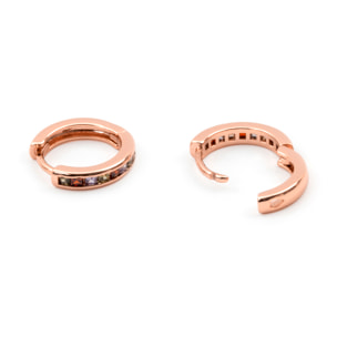 Pendientes Ulanbu acabado oro rosa 18k
