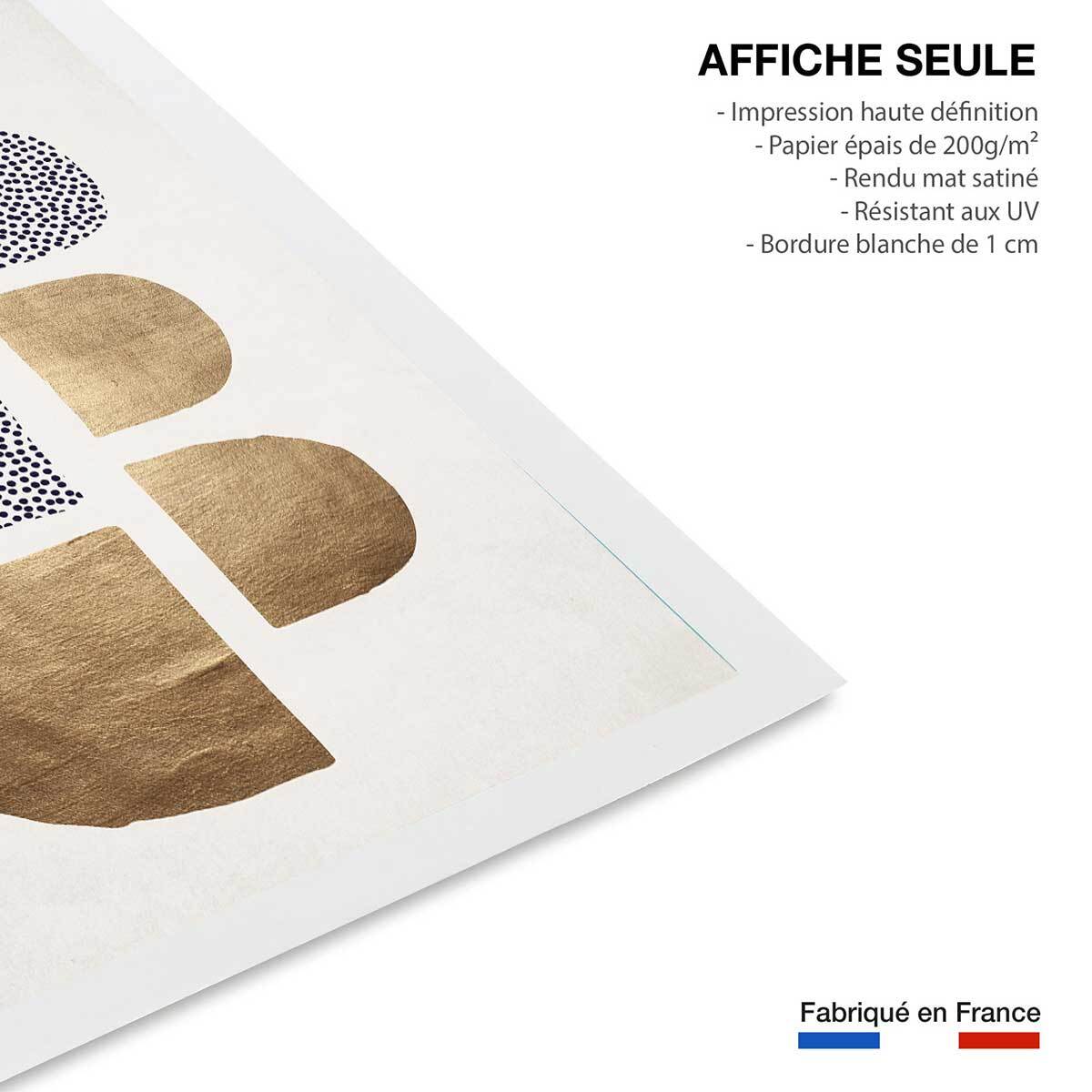 Affiche dessin ""Bauhaus Glitter"" Affiche seule