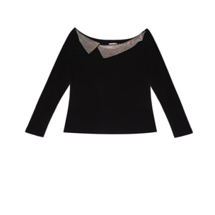 Camomilla - T-shirt SHEENA in cotone, nero (48)