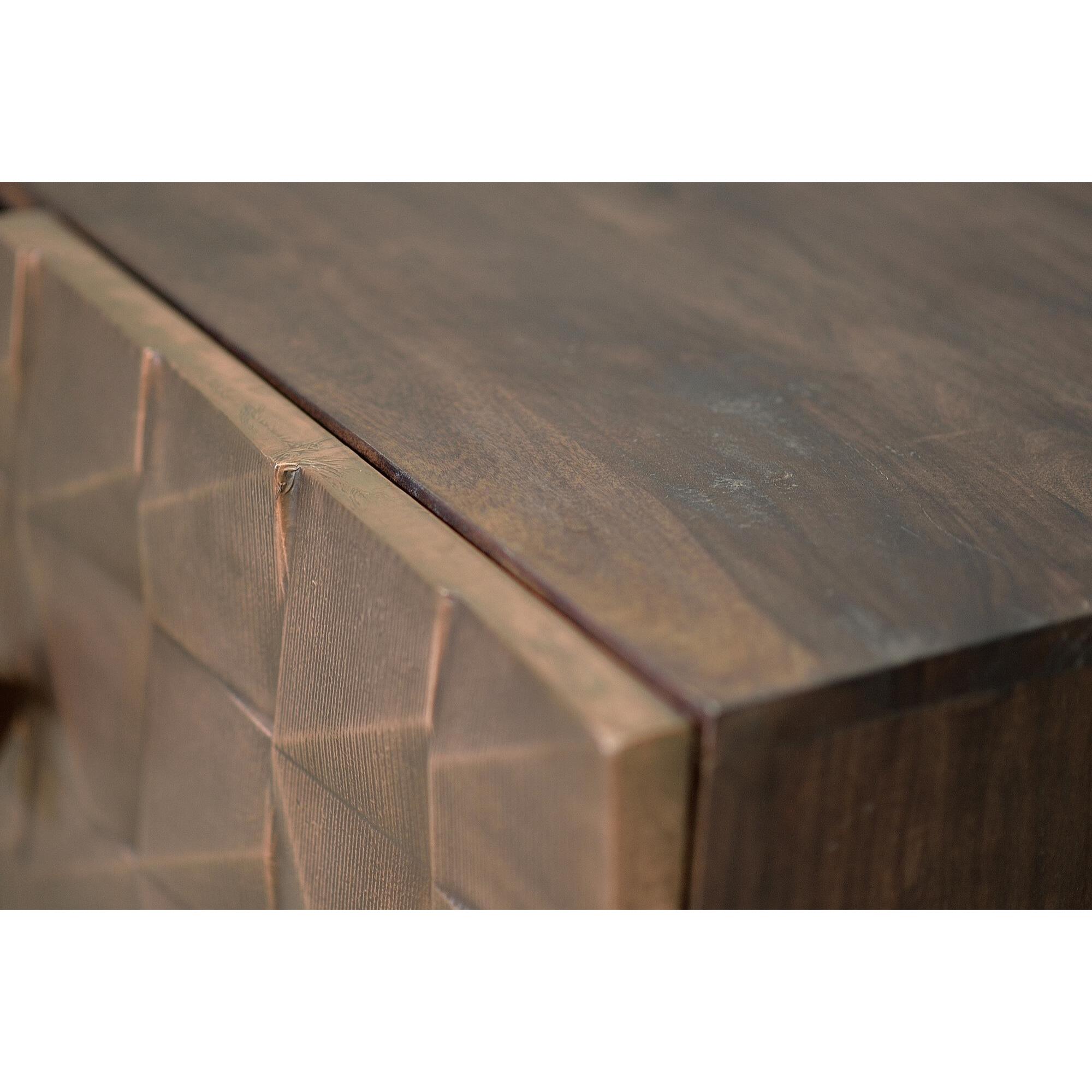 Mueble tv - madera de mango y bronce - 55x140x40cm