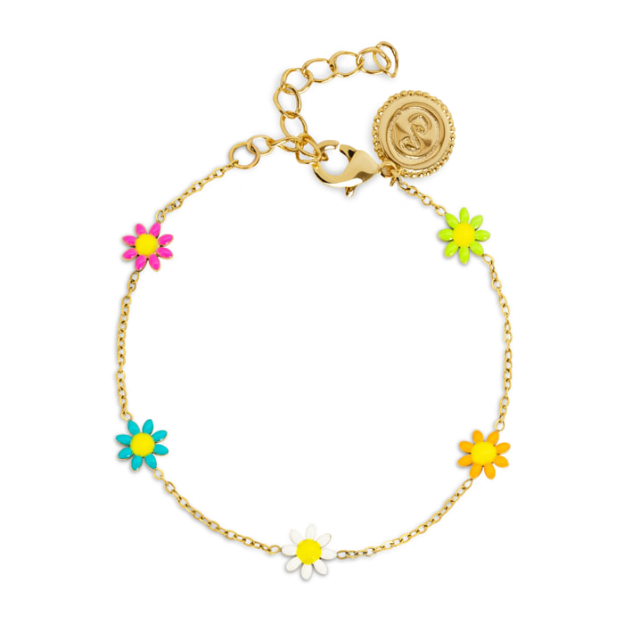 Pulsera Daisy May Acero Baño Oro