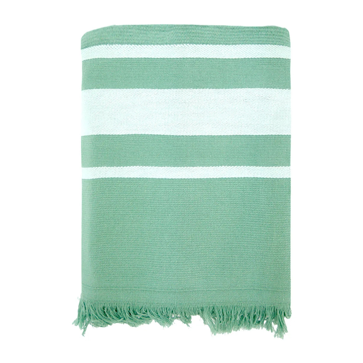 Fouta doublée éponge - Caraibes Fougère - 90x170cm - 340g/m²