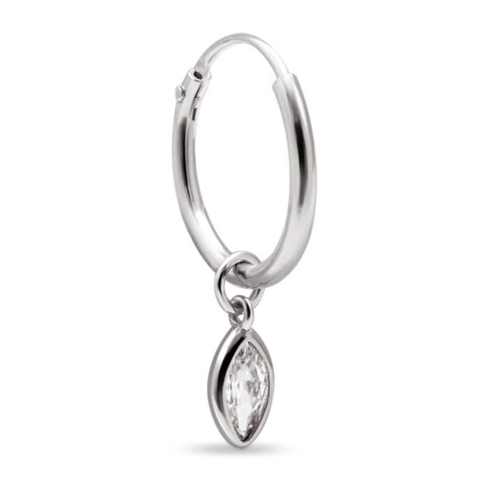Pendiente Suelto Aro Marquesa Simple Plata