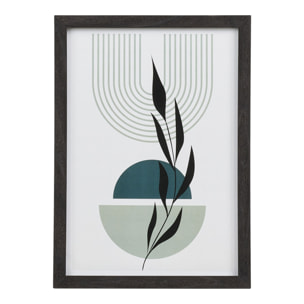 Set 3 cornici Aspen in MDF nero con stampe botaniche — 2 formati