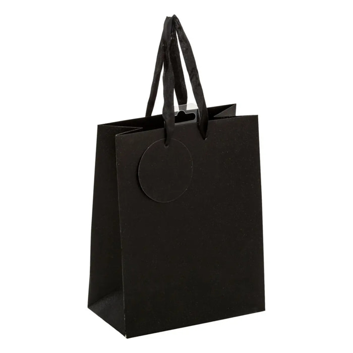 Sac cadeau paillettes petite taille noir