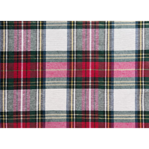 Tovaglia Natalizia in Misto Cotone Made in Italy Fantasia Edimburgo con filo Lurex