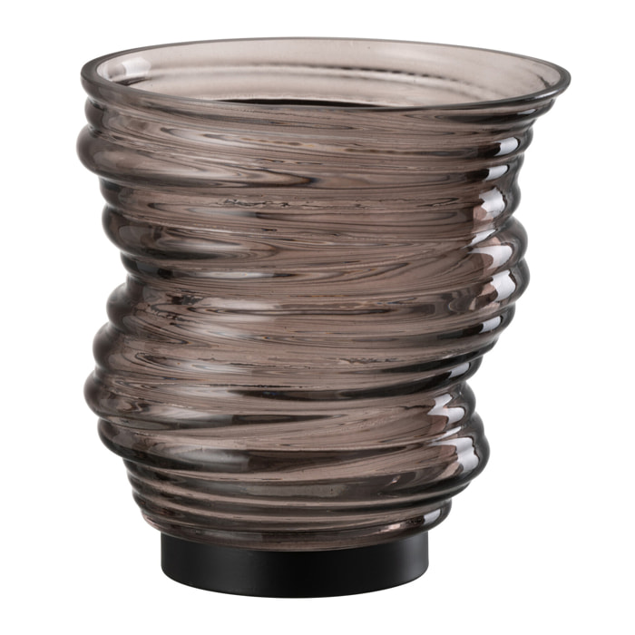 J-Line vase Tornado - verre - gris - small