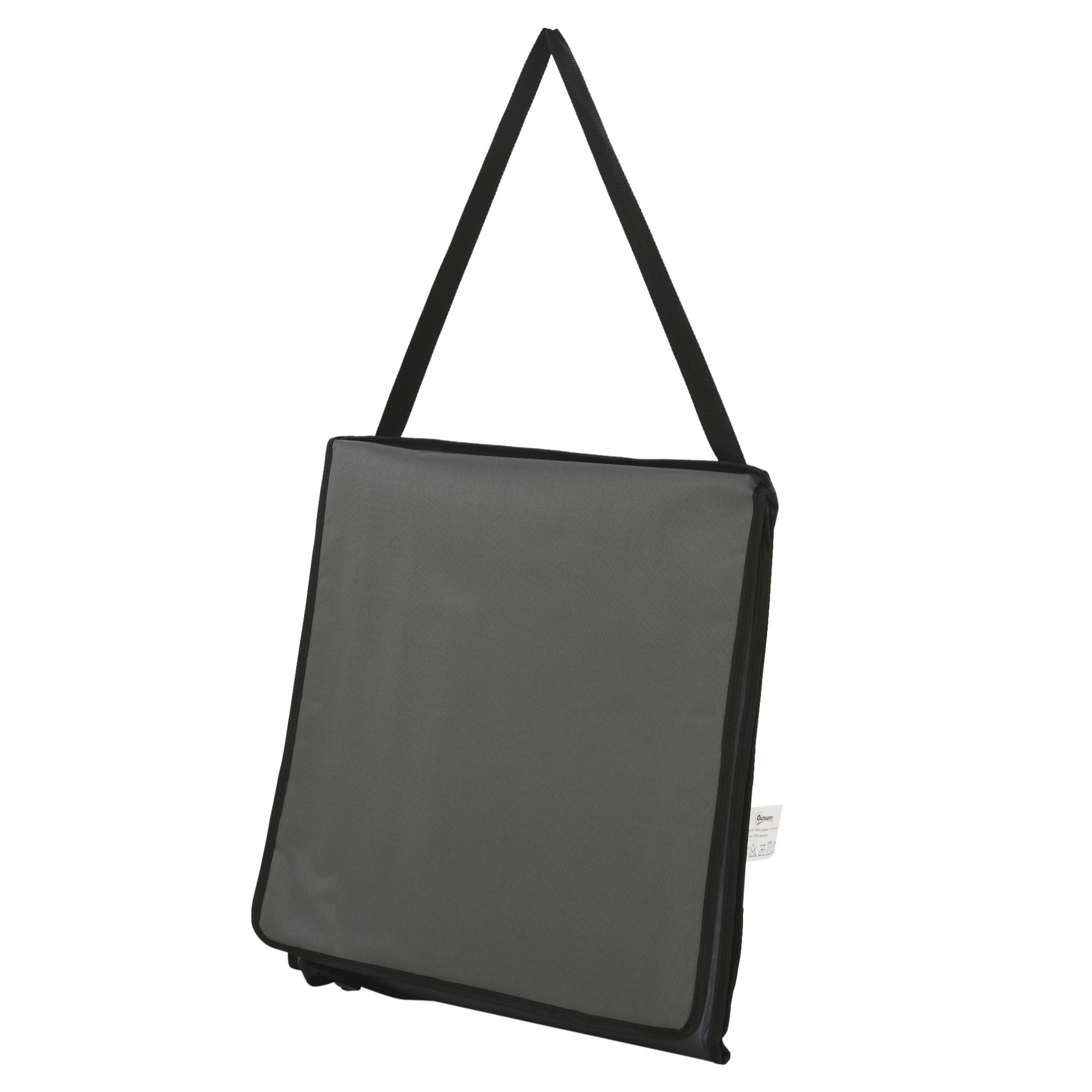 Conjunto de 2 Esterillas de Playa Plegable Esteras Acolchadas de Tela Oxford PVC 600D con Respaldo Reclinable y Bolsa de Transporte para Jardín 142x51x40 cm Gris