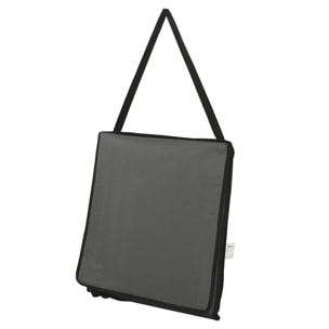 Conjunto de 2 Esterillas de Playa Plegable Esteras Acolchadas de Tela Oxford PVC 600D con Respaldo Reclinable y Bolsa de Transporte para Jardín 142x51x40 cm Gris