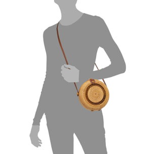 Borsa a tracolla Zafferana in rattan.