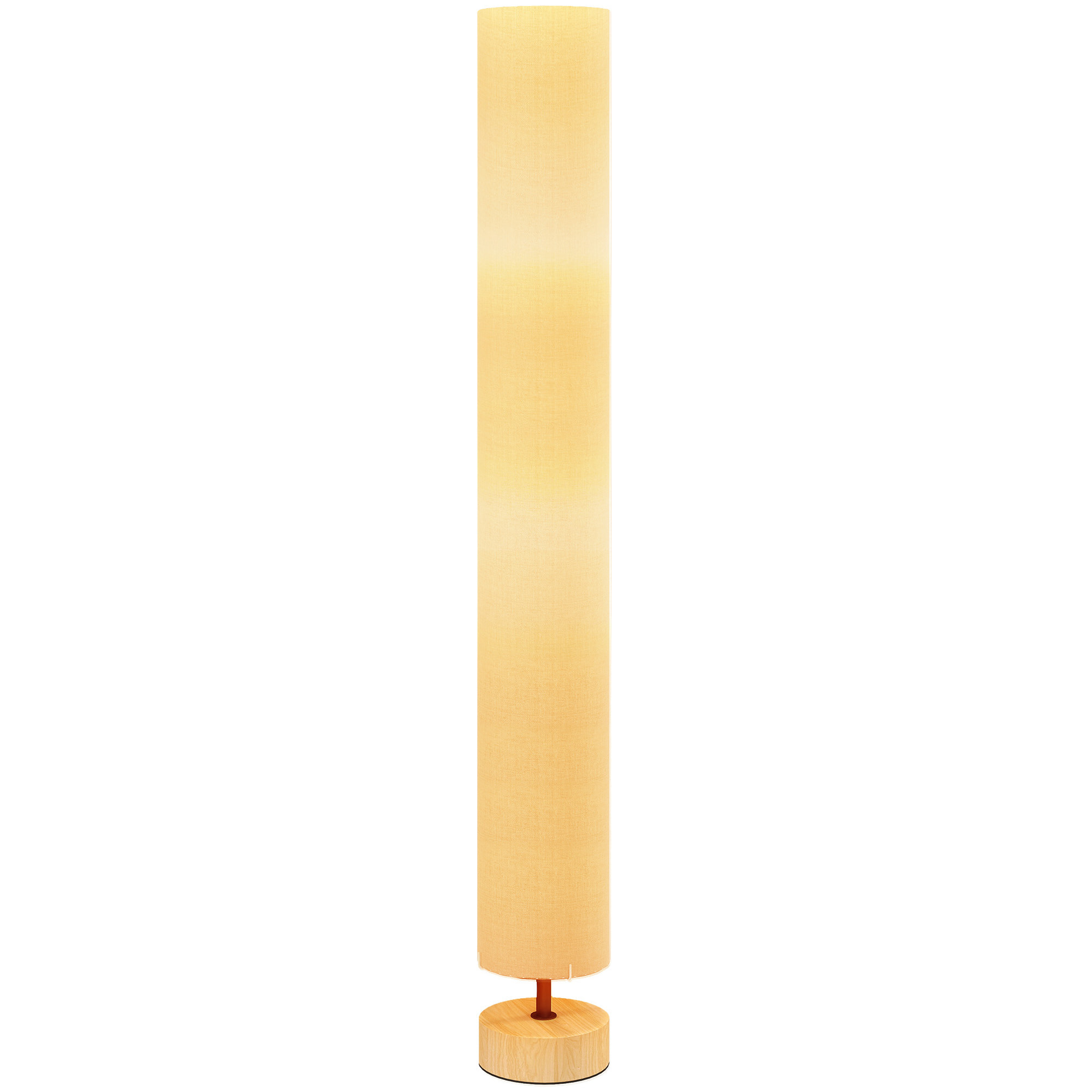 Lámpara de Pie Moderna Lámpara de Salón con Casquillo Máx. 40 W E27 Pantalla de Lino y Marco de Metal para Dormitorio Ø15x120 cm Beige