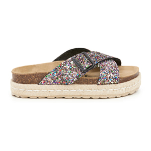 SANDALO CON ZEPPA BILLOWY NERO