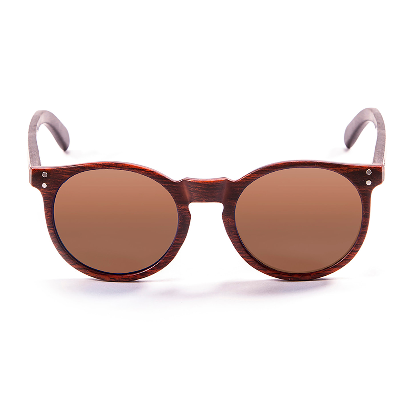 Gafas de sol OCEAN LIZARD WOOD - De brazo de bambú marrón con montura marrón / Ahumada