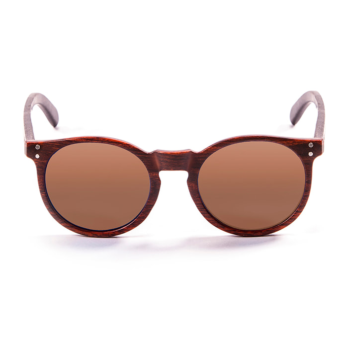 Gafas de sol OCEAN LIZARD WOOD - De brazo de bambú marrón con montura marrón / Ahumada