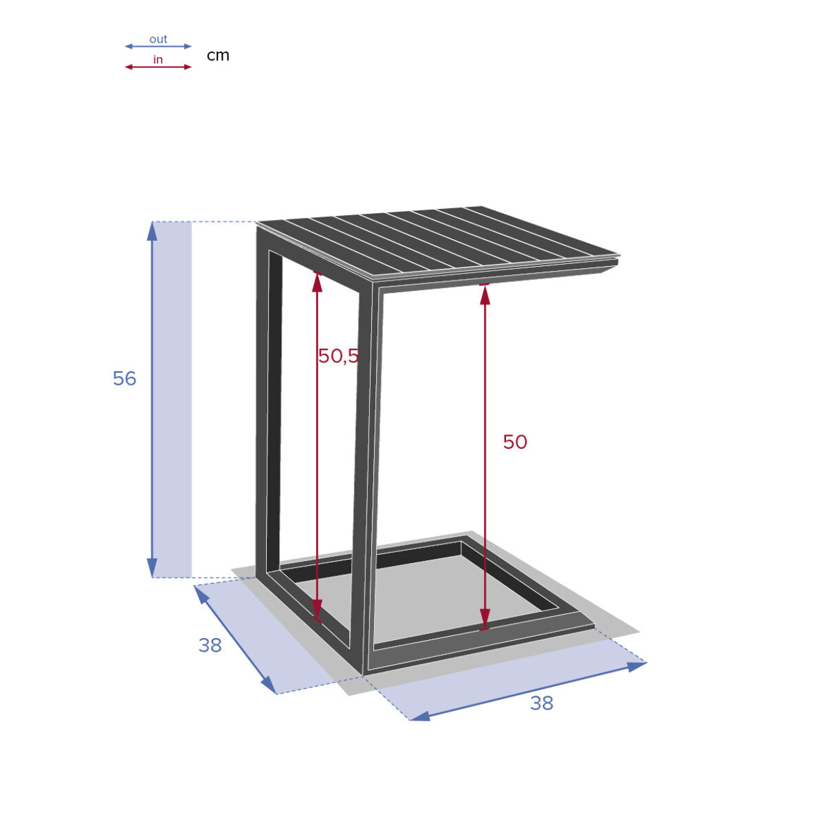 Table d'appoint Évasion Graphite