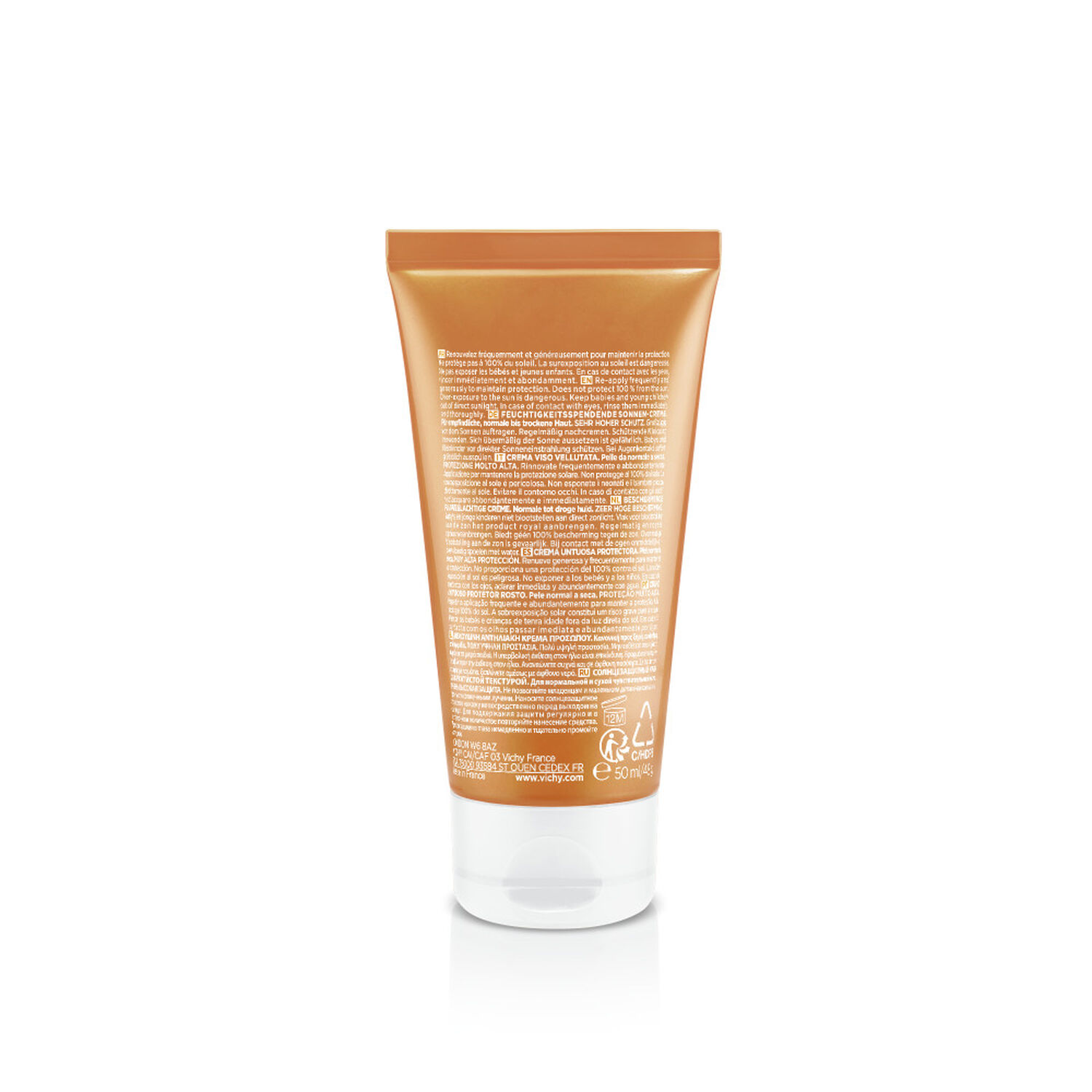 Capital Soleil SPF 50+ - Crème Visage Onctueuse Perfectrice de Peau 50 ml