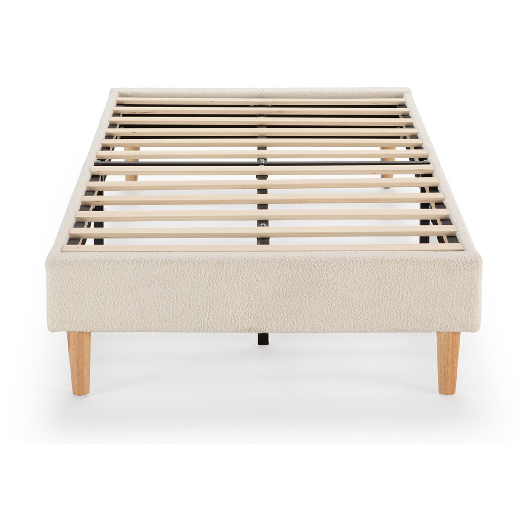 Base tapizada Niebla tela borreguito Beige