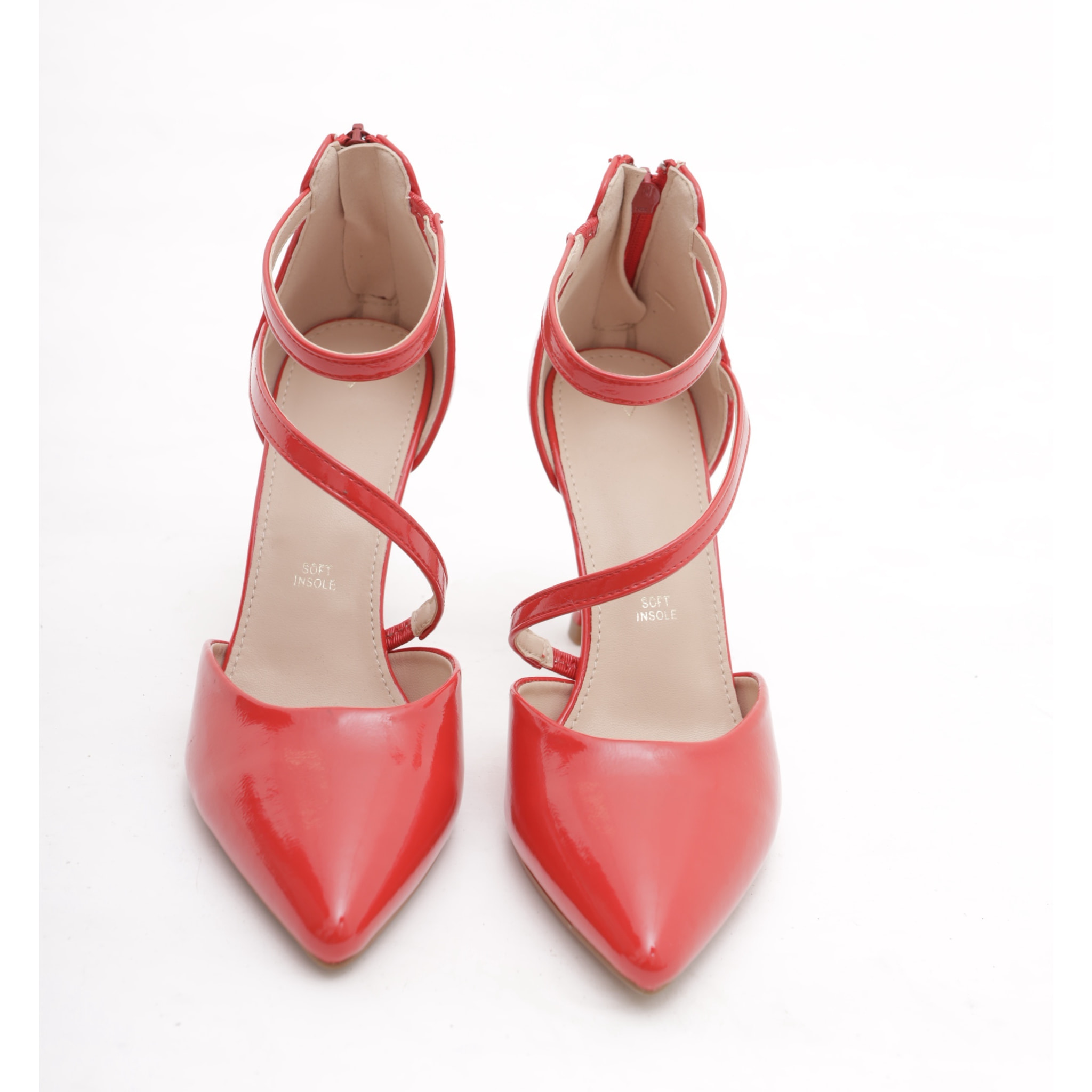DECOLLETE' D'ORSAY CINTURINO ROSSO