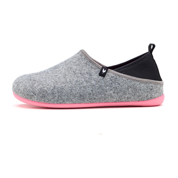 Zapatillas De Casa Lanna Dual Fit Woman Gris & Rosa