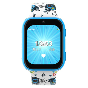 RELOJ INTELIGENTE HOLAWATCH " FIBER+BLUE" CON CORREAS INTERCAMBIABLES Y PROTECTOR DE PANTALLA