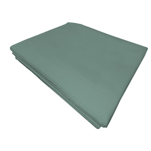 Lenzuolo sopra tinta unita verde 100% cotone