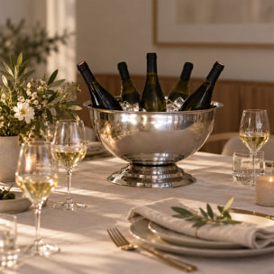 Grand seau à champagne en inox 40cm