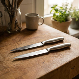 Set de 2 couteaux de cuisine 24 cm en inox Nirosta Star