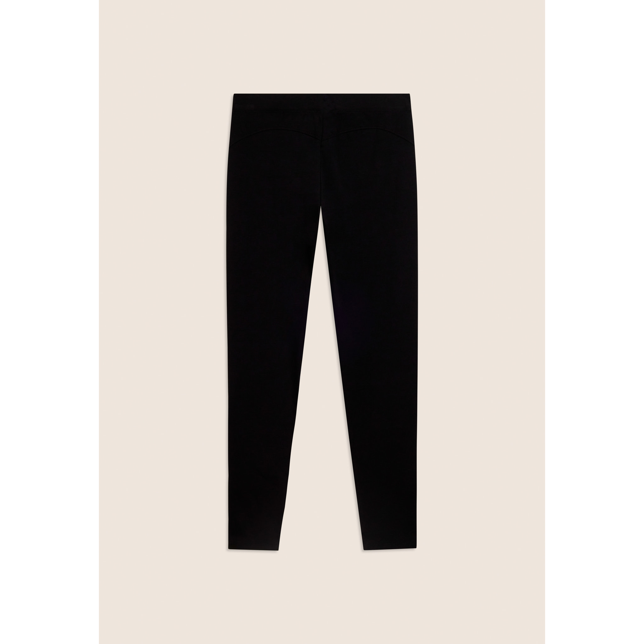 Leggings 7/8 con Cuciture a Cuore in Jersey pesante