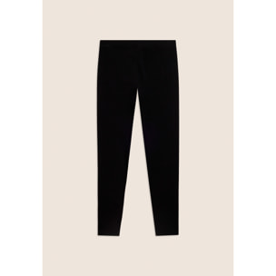 Leggings 7/8 con Cuciture a Cuore in Jersey pesante