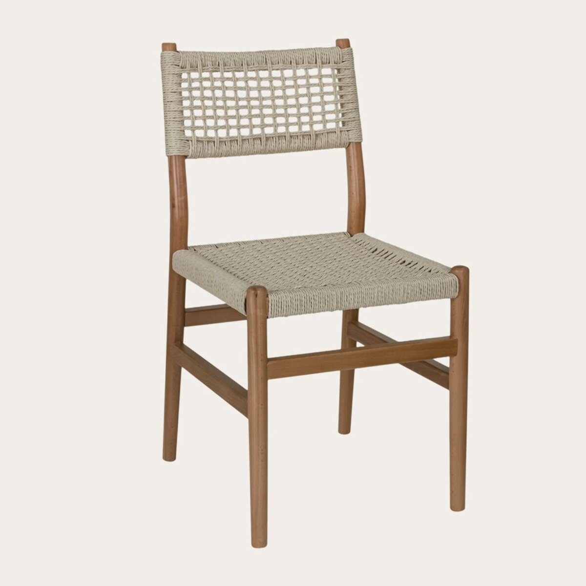Chaise Amalfi -bois massif de hêtre et corde-couleur naturel 44 x 86 x 55 cm