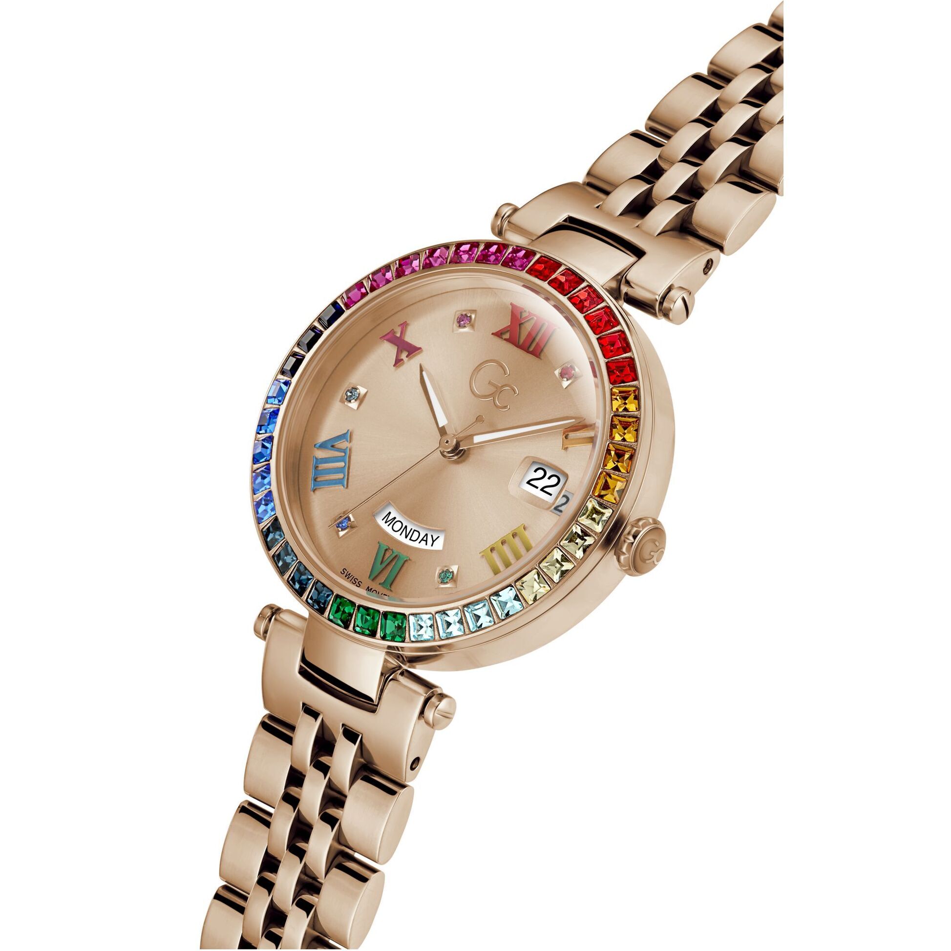 Gc Reloj De Cuarzo Con Fecha Y Día Gc Flair Crystal