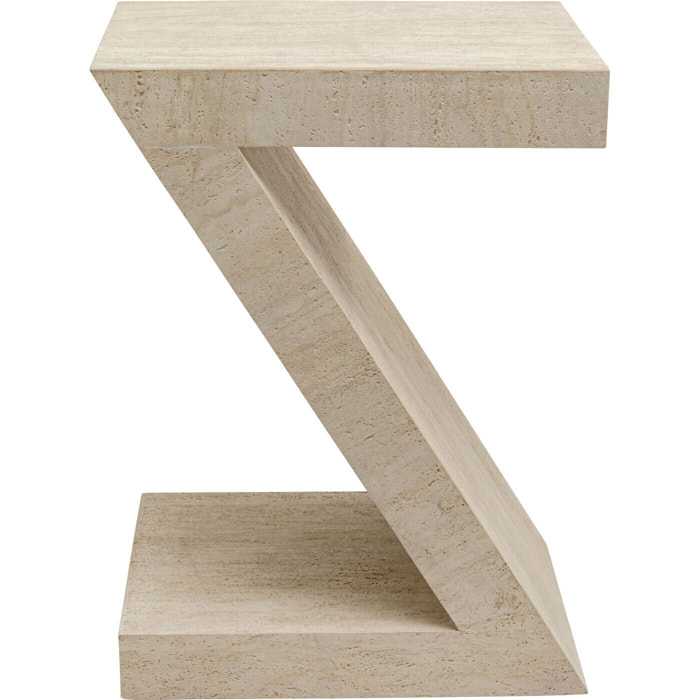 Table d'appoint Travertino Z Kare Design
