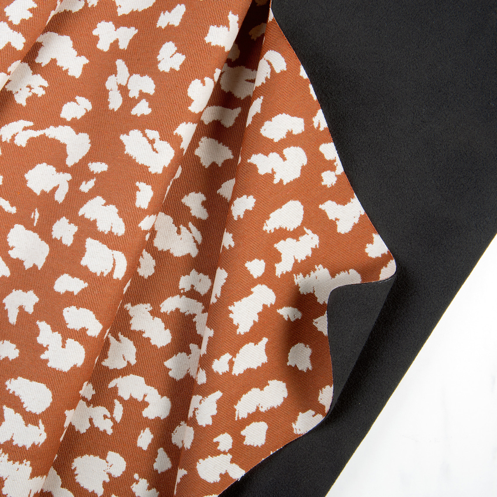 Rideau thermique et phonique obscurcissant jacquard face polaire - Terracotta