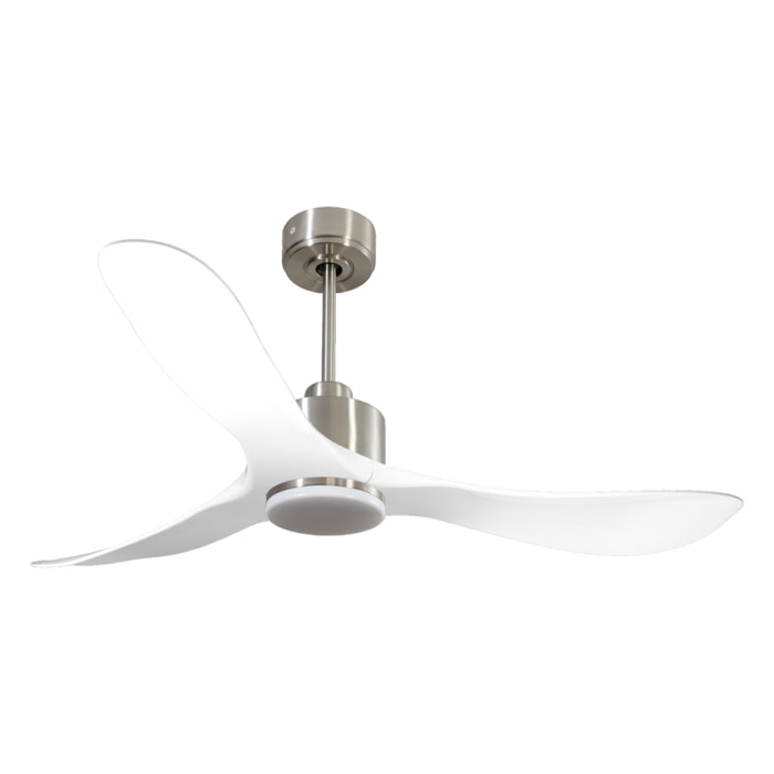 Ventilateur de plafond Réversible  Thermostat Dimmable Wifi Moteur à courant continu Toits en pente Télécommande Lumière à trois tons Hypersilence Mémoire